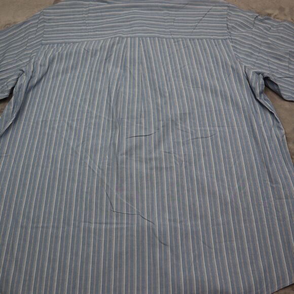 Chaps Shirt Mens 2XT Blue White Stripe Button Down Long Sleeve - Picture 16 of 16